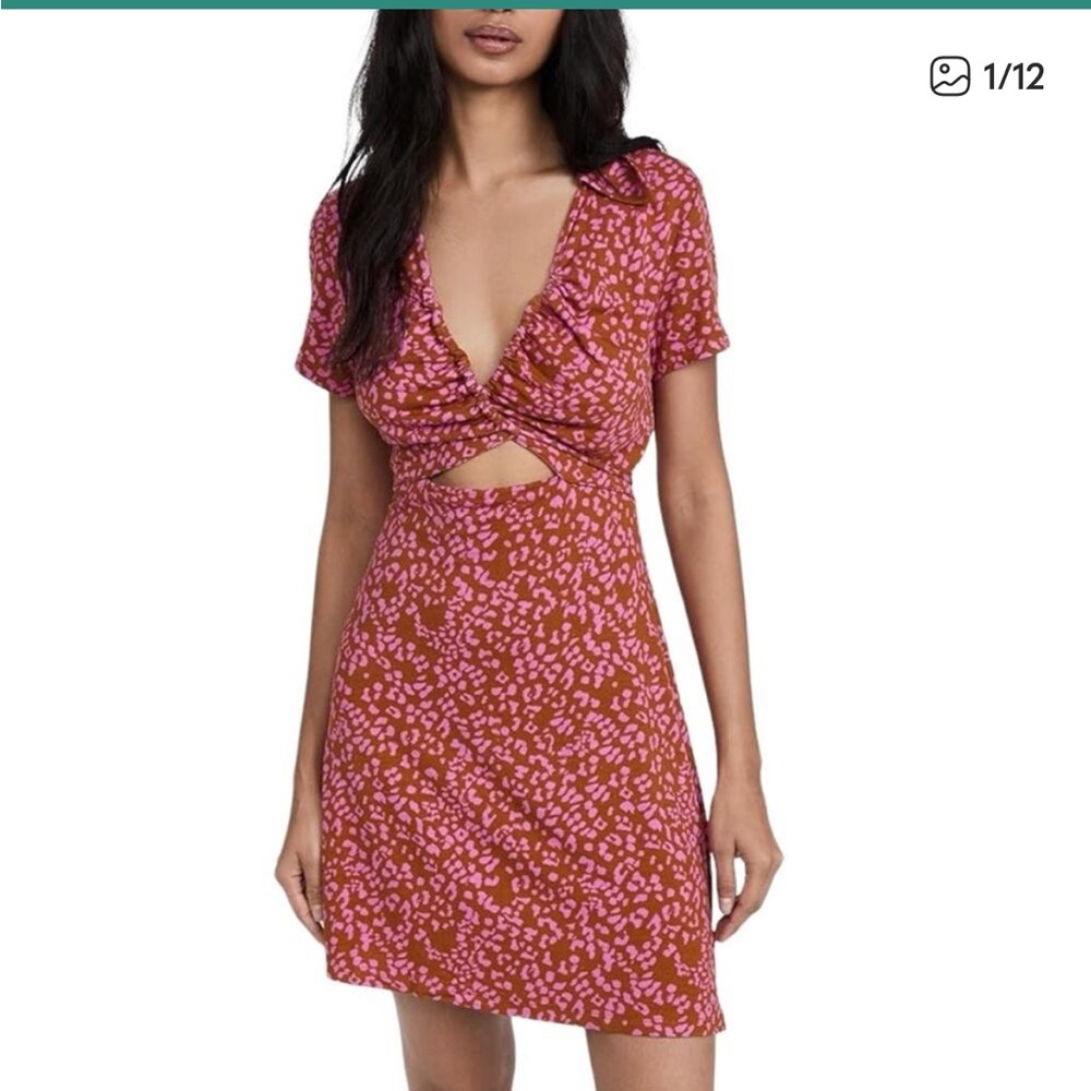 NWT FREE PEOPLE Women's Marsaille Mini Printed Dress Size XL